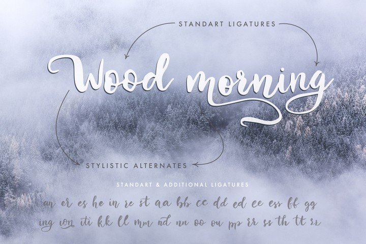 Beispiel einer Winter story Regular-Schriftart